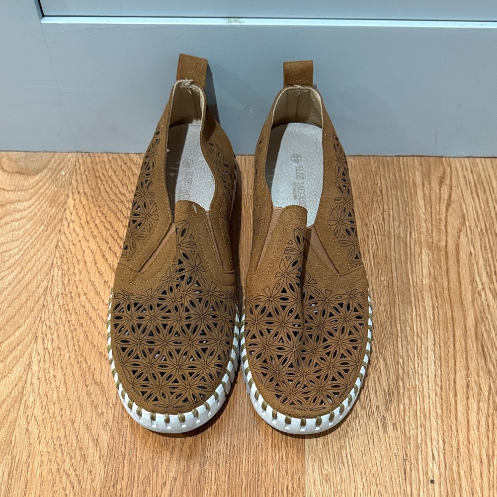Brown Slip-On Women's Sneakers